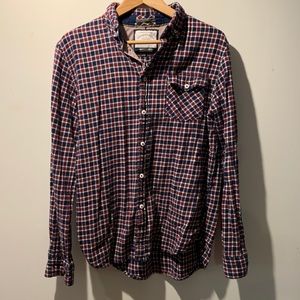 Denim & Flower Flannel Button Down